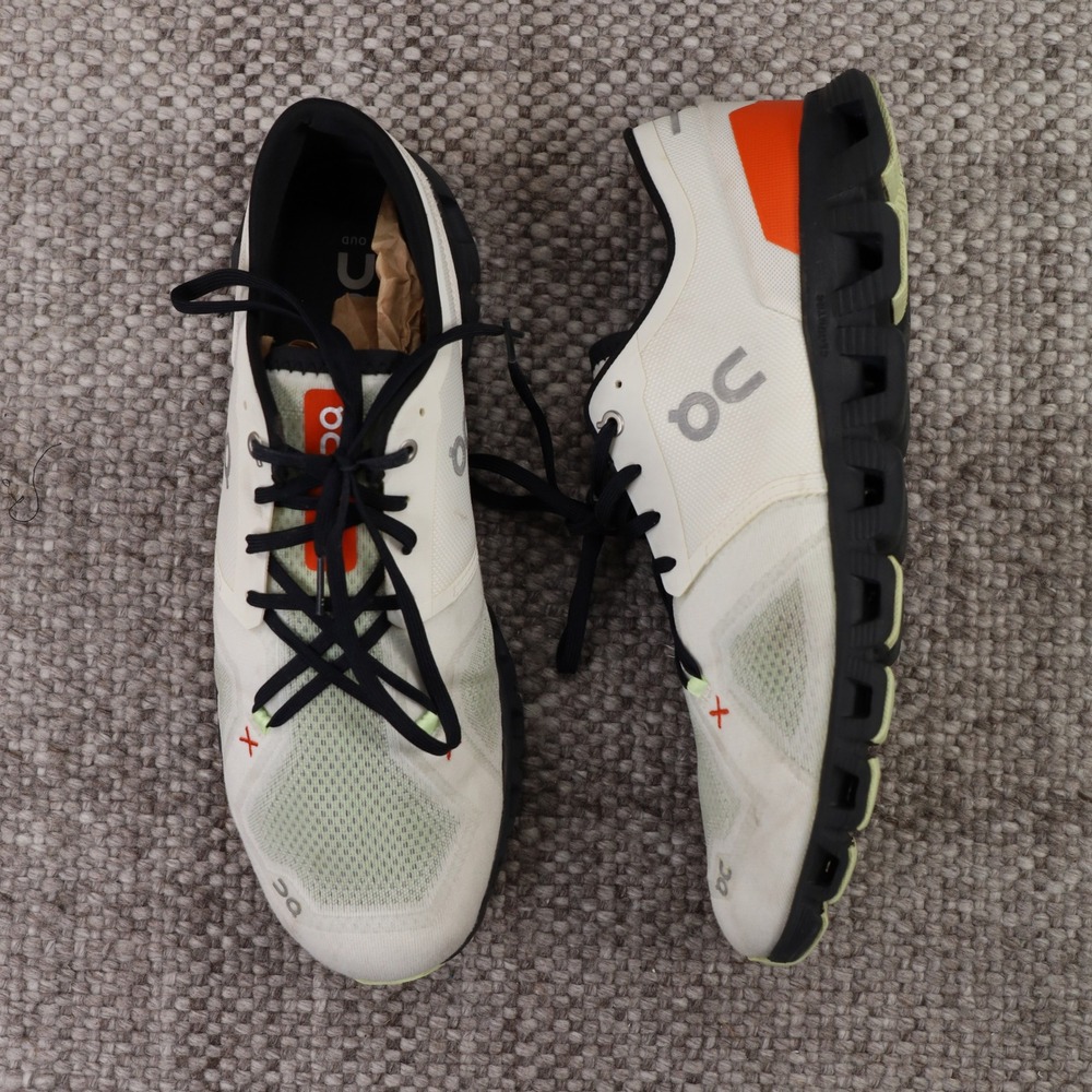 On Cloud X Mens Running Shoes White Black Orange 60.98699 Size 12.5